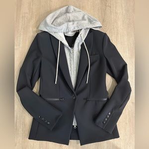 Veronica Beard Scuba Blazer with the Hoodie Dickey